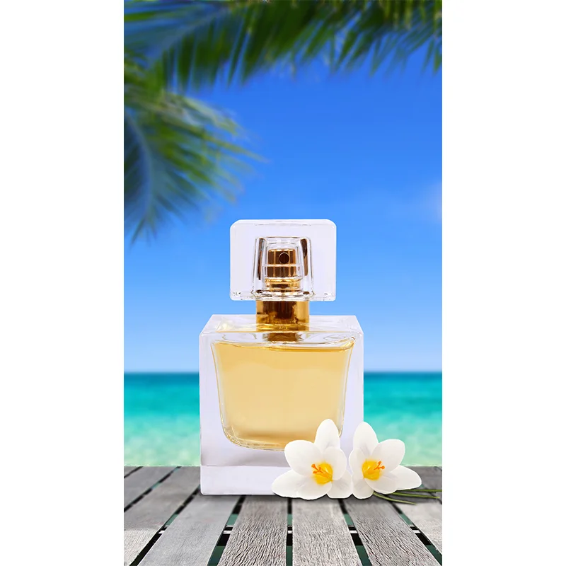 photomontage-parfum-projet-amandine-blanchard photomontage parfum jaune ambiance plage